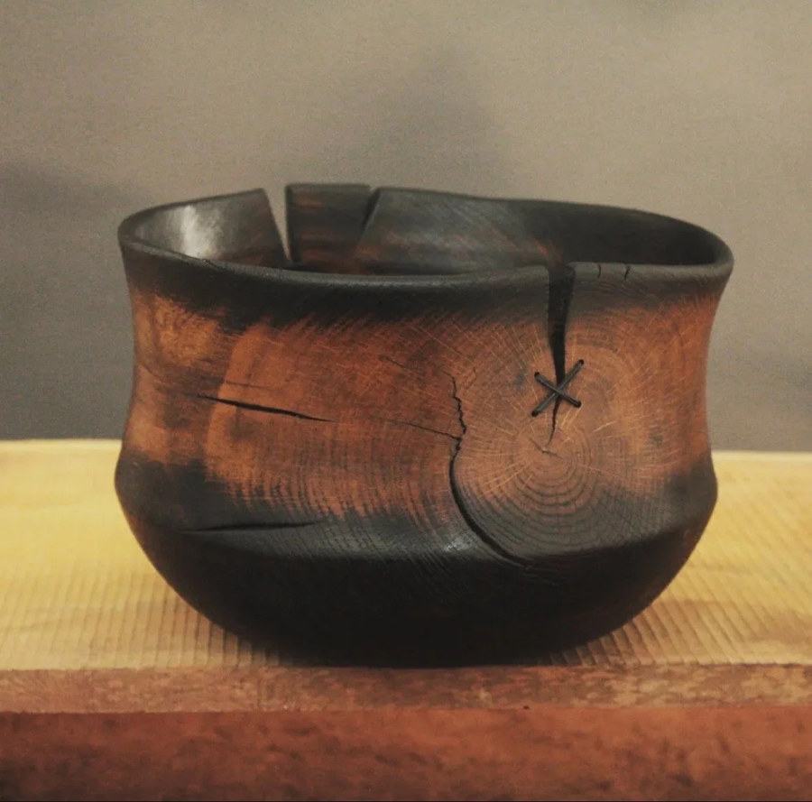 Scorched Ash — handcrafted wooden bowl by Victor Krause