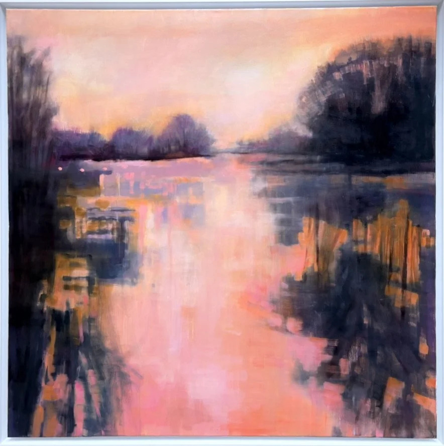 The Morning Blushes — framed oil painting by Janet Massey